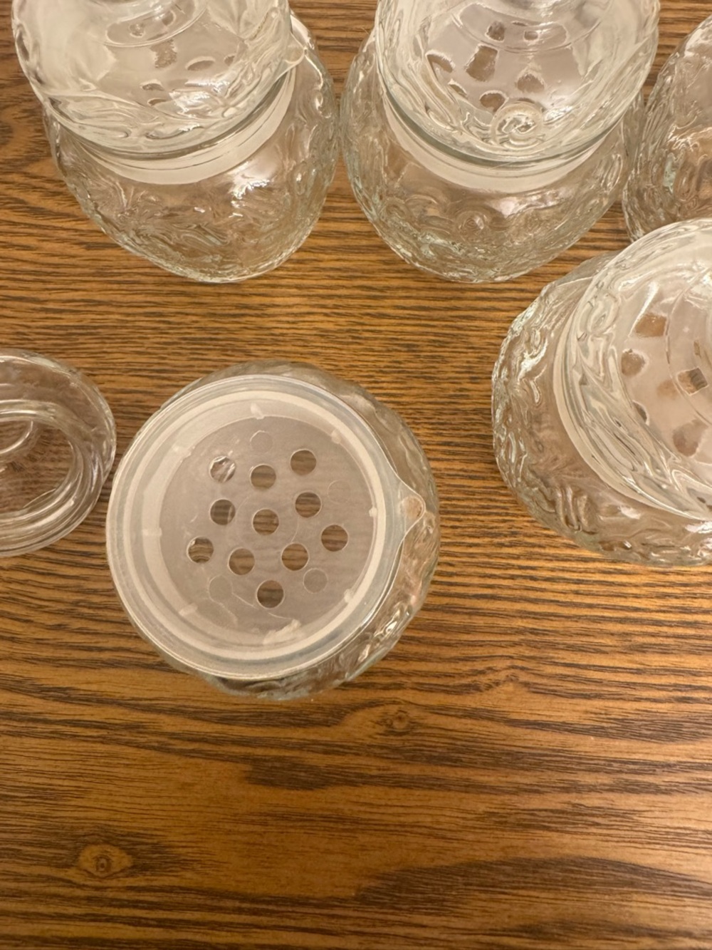 VTG Princess House Fantasia Glass Spice Jars - Set of 5 - Picture 4 of 6